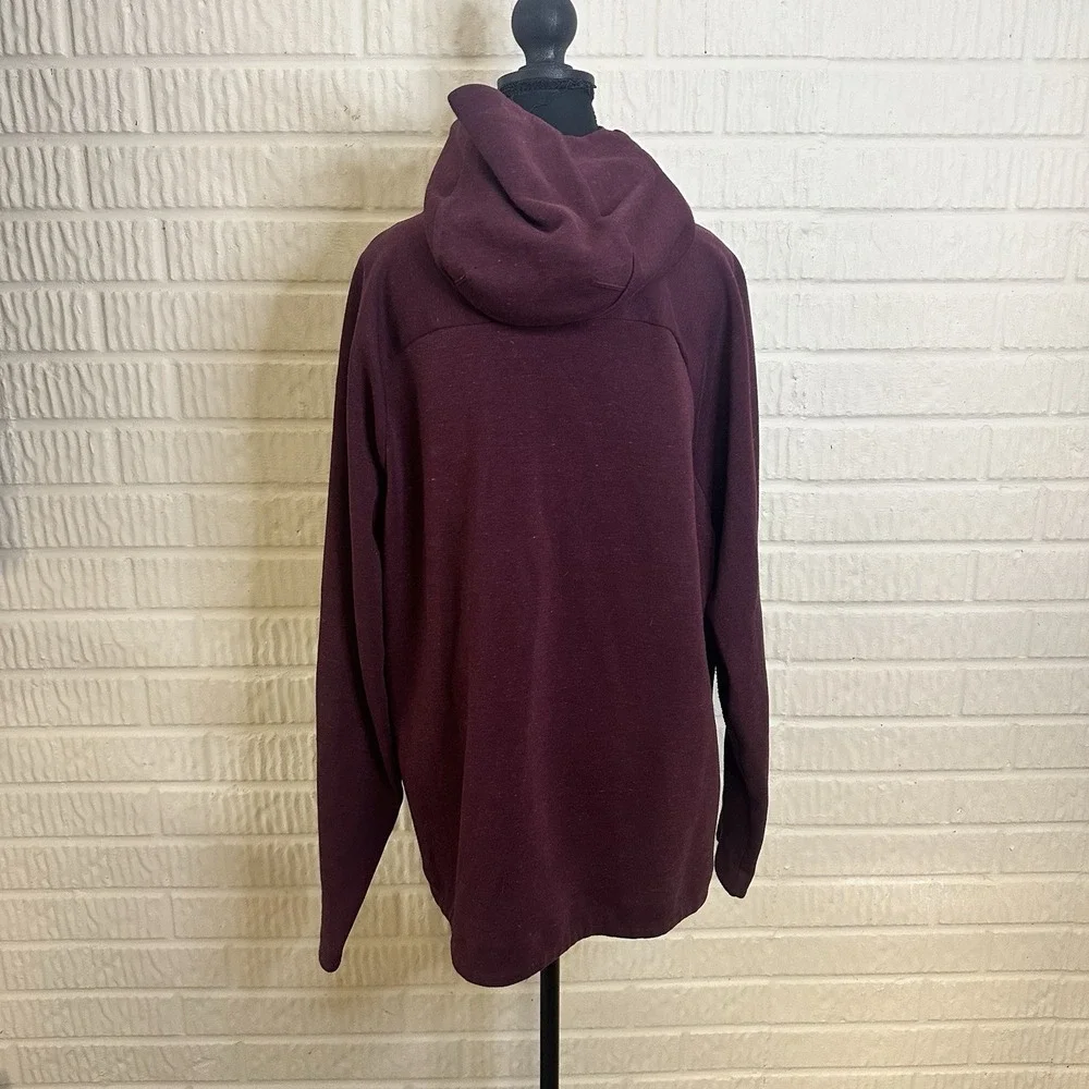 Nike Sportwear Tech Fleece Funnel Neck Hoodie Burgundy Black Large Loungewear